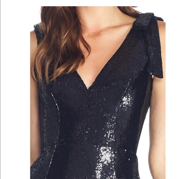 Dress the population Mary Sequin Body-Con Cocktail Dress black size small - Picture 2 of 13